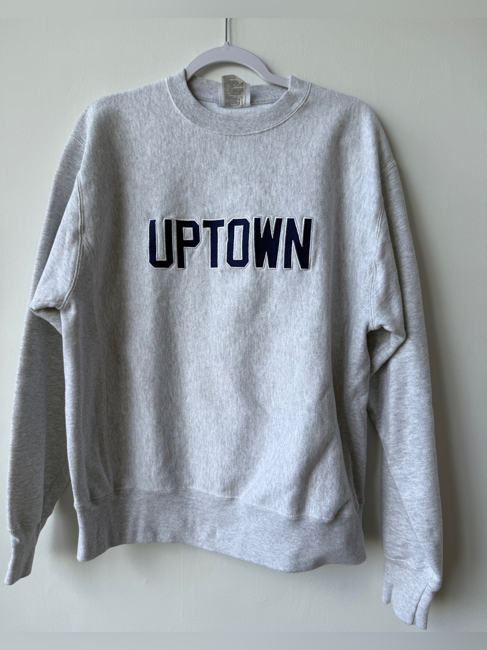 Champion Light Gray Crewneck With A Charleston Bar Uptown Logo M